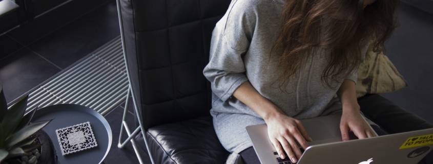 woman working from home