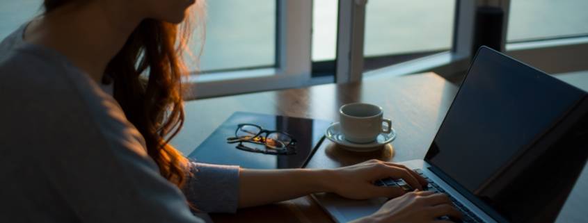 Woman working from home